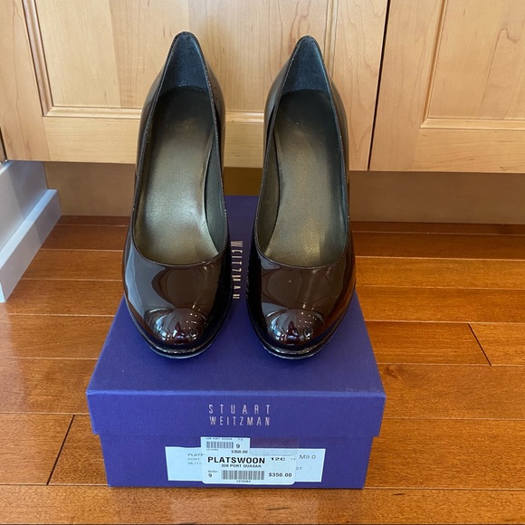Stuart Weitzman Platswoon Platform Pump in Port - Picture 2 of 11